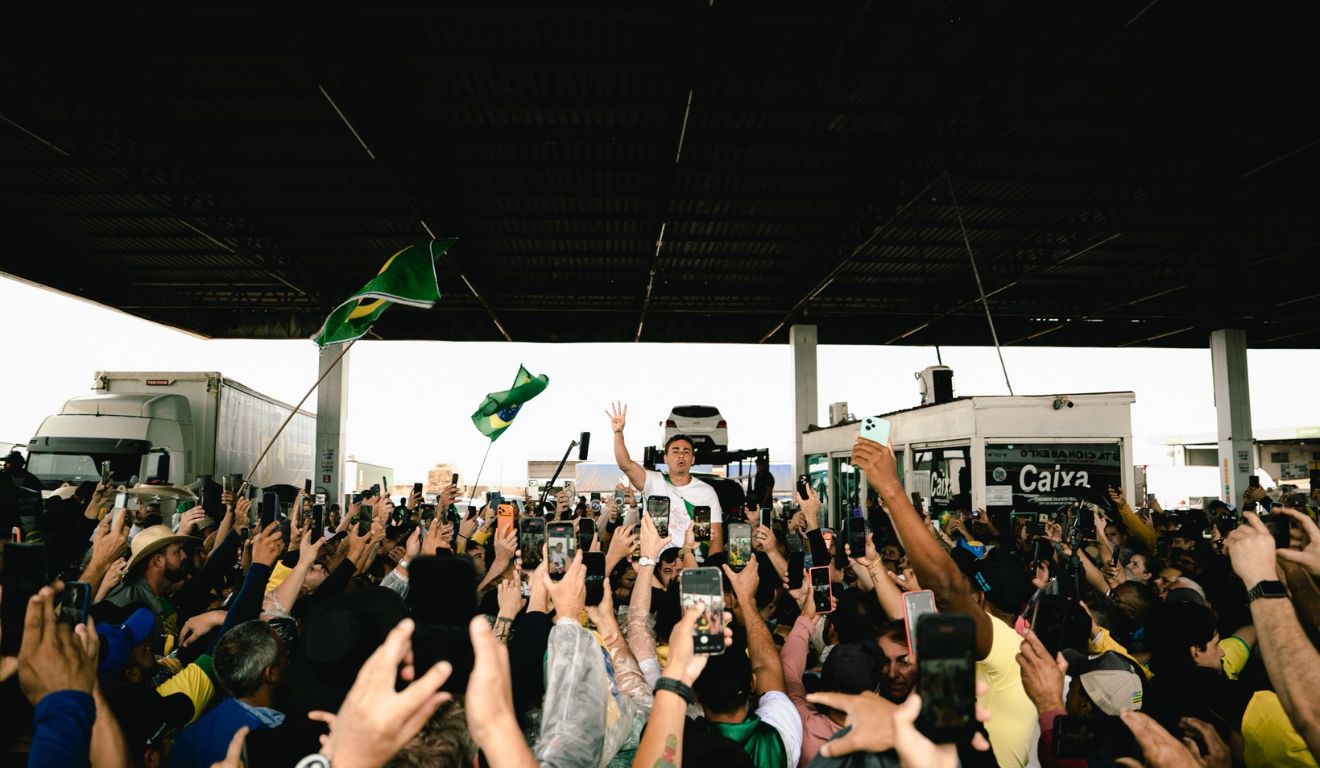 Nikolas Ferreira, durante caminhada de Minas Gerais a Brasília
