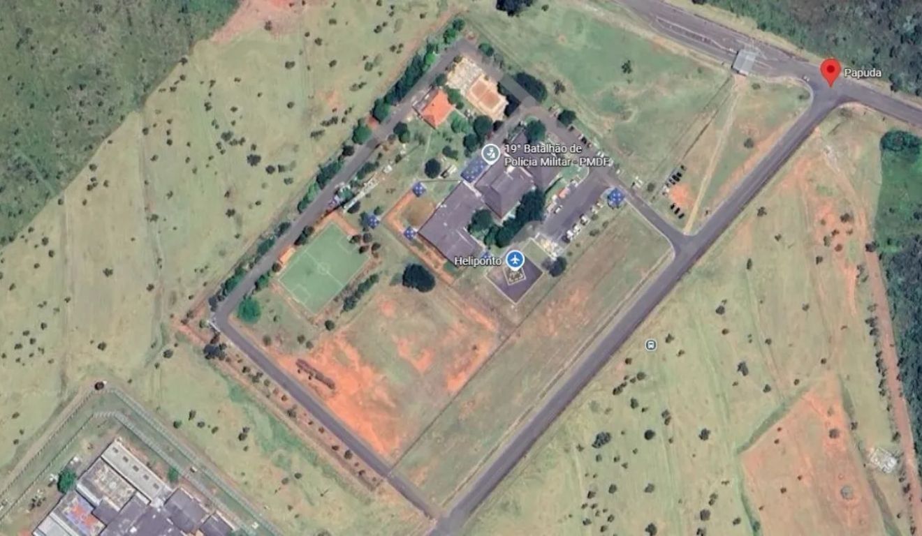 Vista do Google Street View da Papudinha, presídio no qual Jair Bolsonaro foi transferido