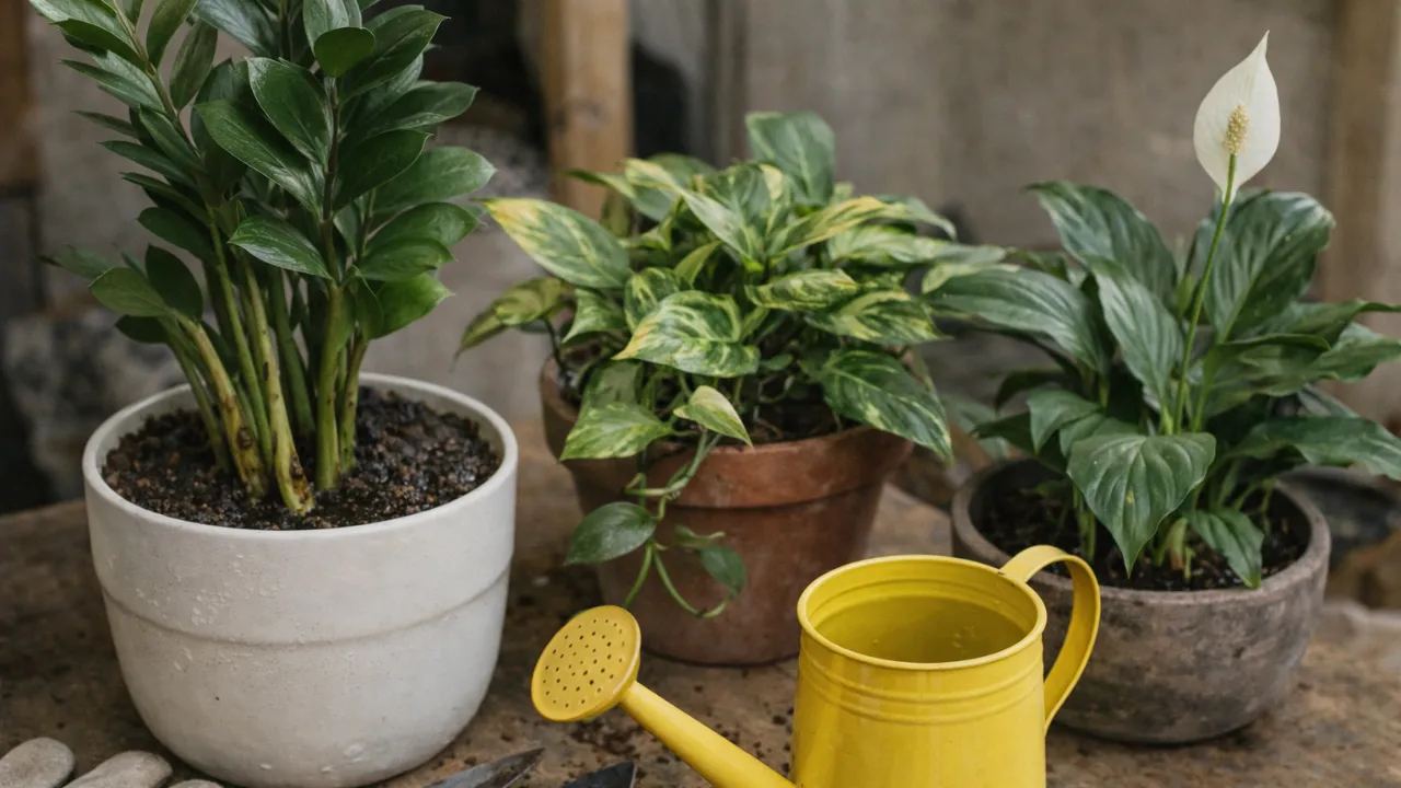 Por que a zamioculca sofre com excesso de água enquanto jiboia e lírio-da-paz resistem