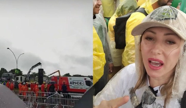 colagem com fotos de Tanieli Telles foi uma das pessoas atingidas por uma descarga elétrica