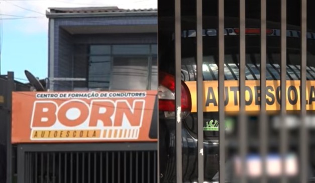 colagem com fotos da autoescola born em são josé dos pinhais