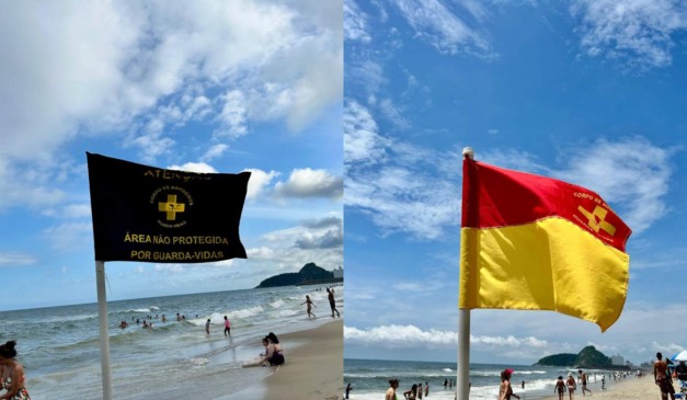 Bandeiras de praias em Matinhos