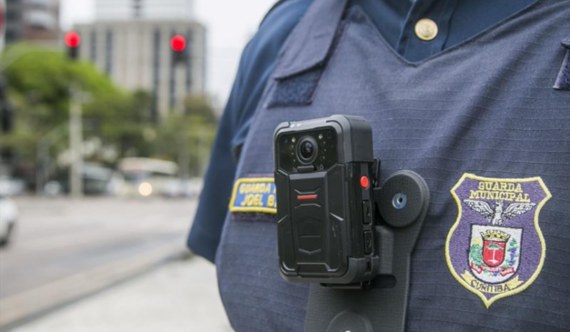 câmeras corporais Curitiba Guarda Municipal