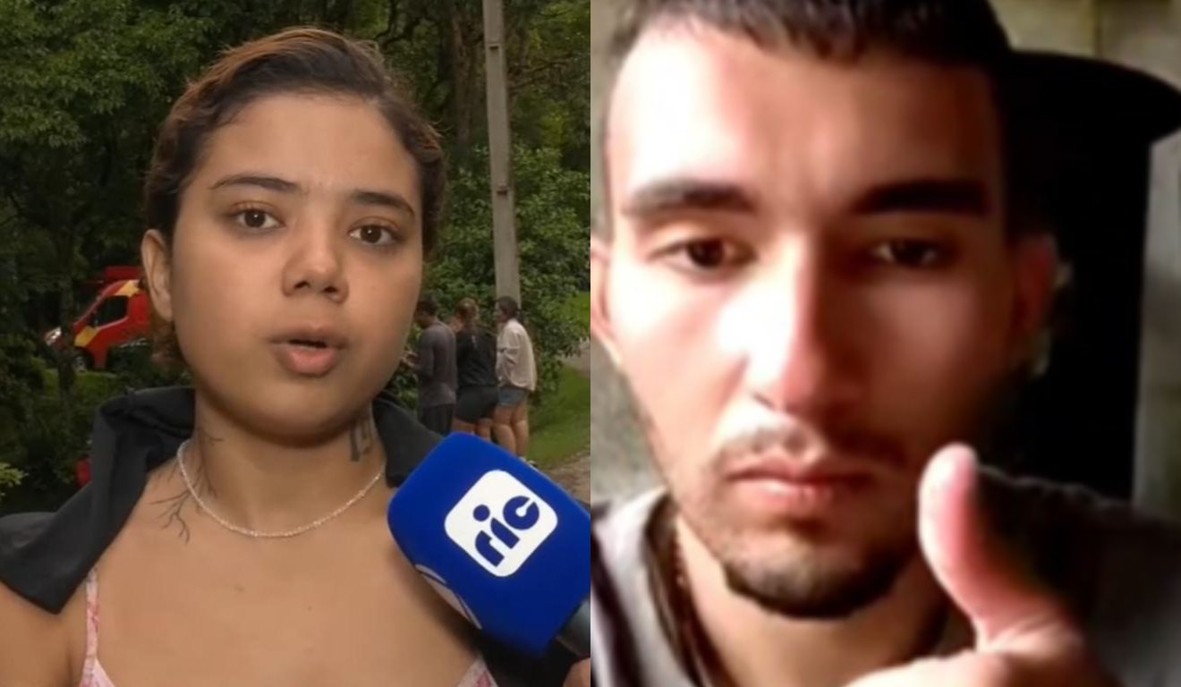 Amiga de jovem que estava desaparecdo no Pico Paraná e vítima ao lado em montagem