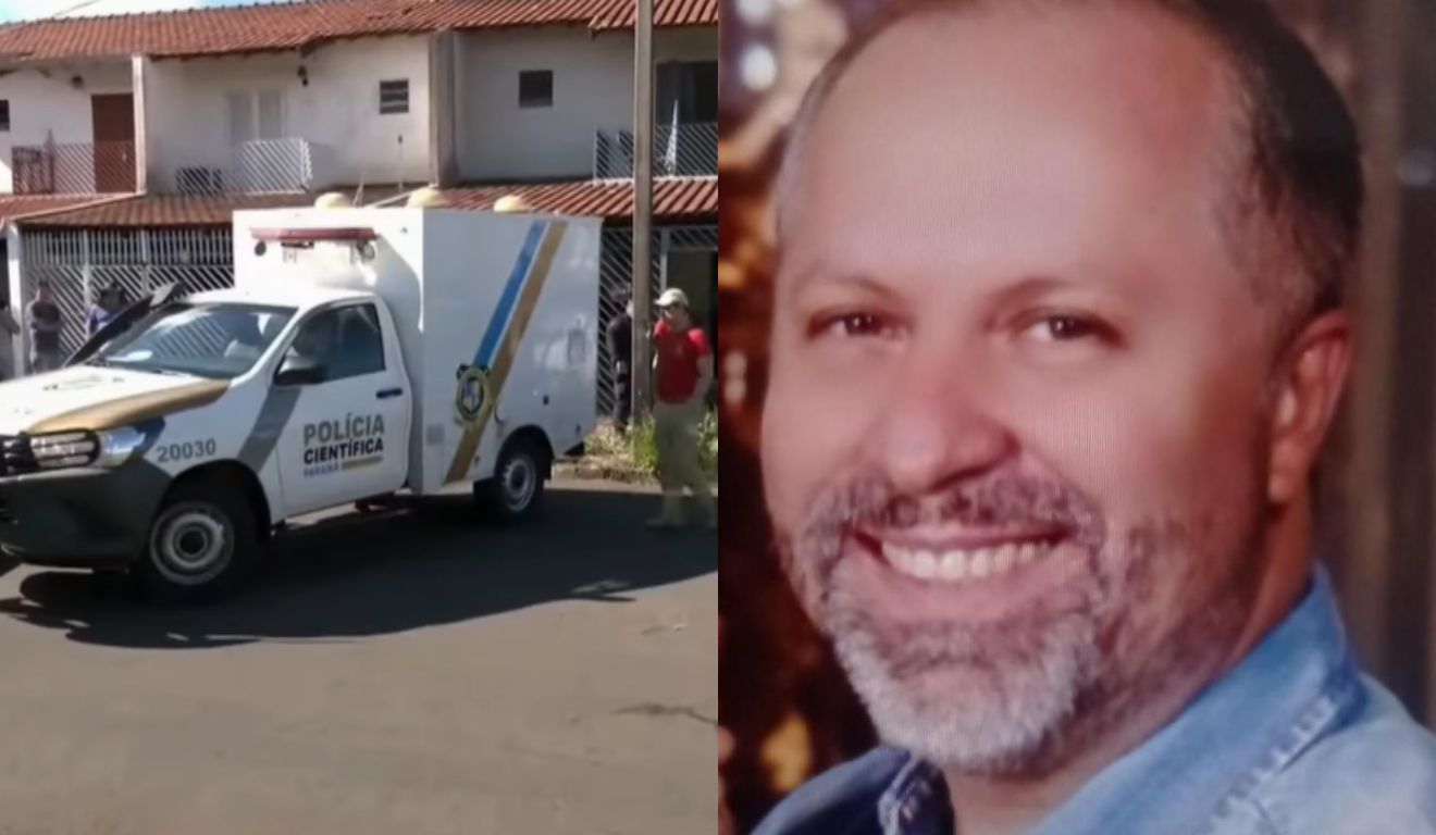 Montagem com fotos do local onde o empresário Carlos Aranda foi encontrado enterrado