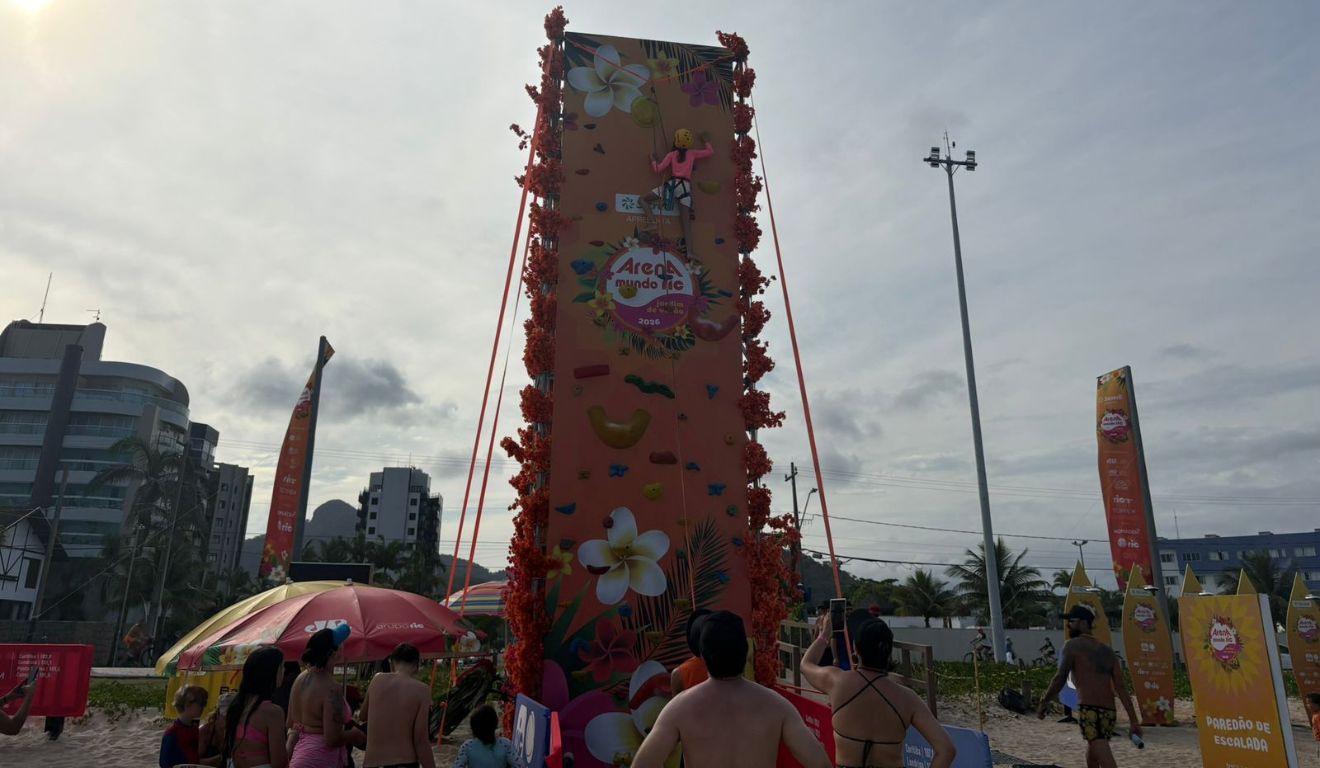 paredão de escalada na Arena mundo ric