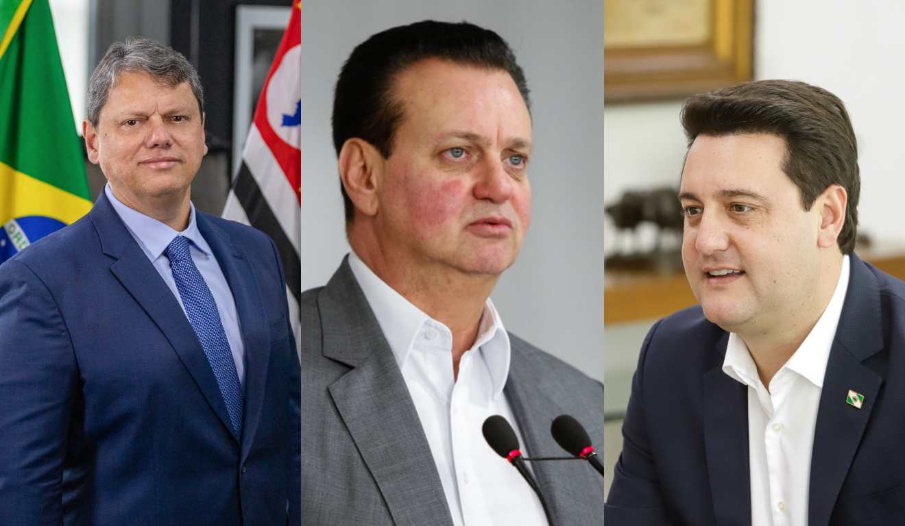 Tarcisio, Kassab e Ratinho Junior em montagem