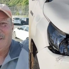 Idoso que morreu atropelado por caminhonete e veículo batido em montagem