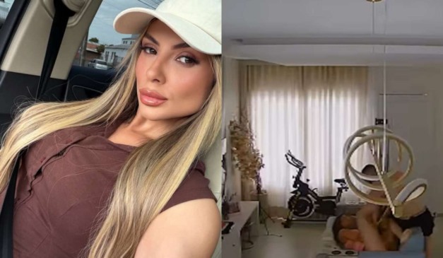 Influenciadora sendo agredida pelo namorado e ela de boné