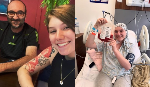 isabel veloso com o pai