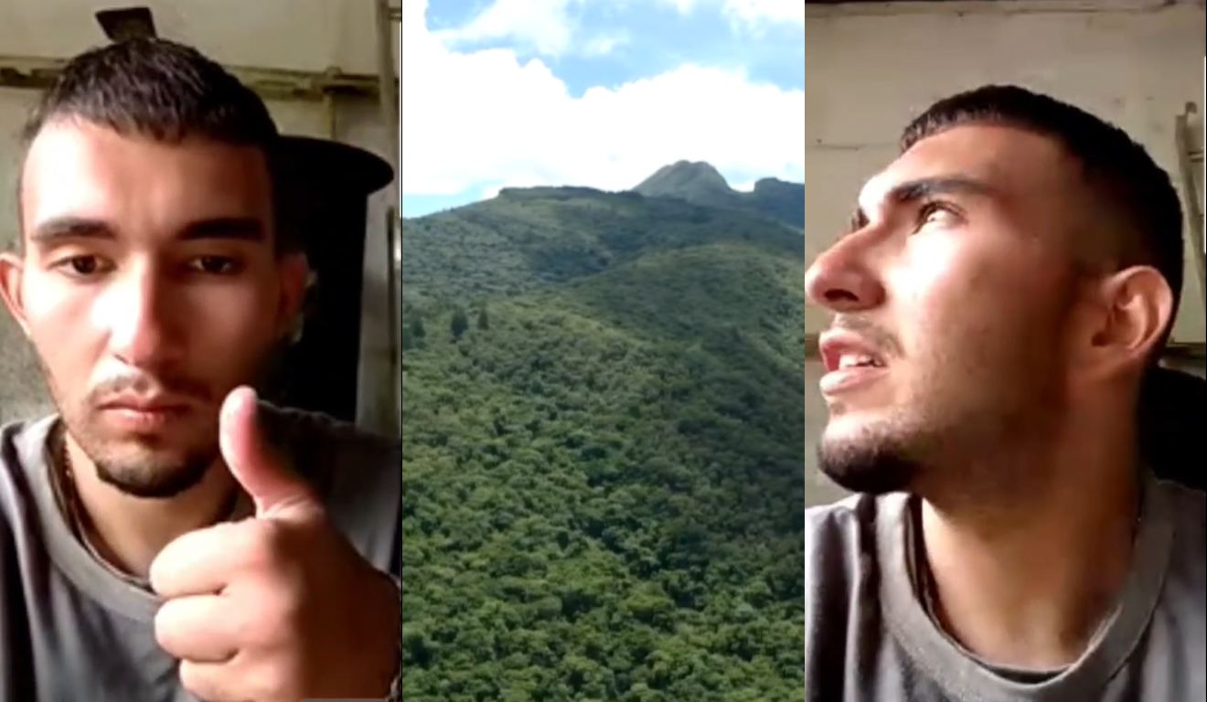 Montagem com fotos de ROberto e do Pico Paraná