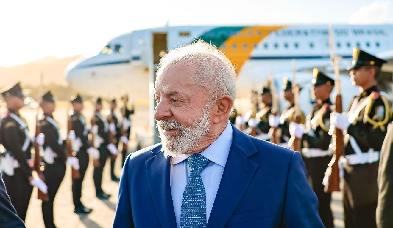 Presidente da República, Luiz Inácio Lula da Silva, durante chegada ao Aeroporto Panamá Pacífico. Cidade do Panamá