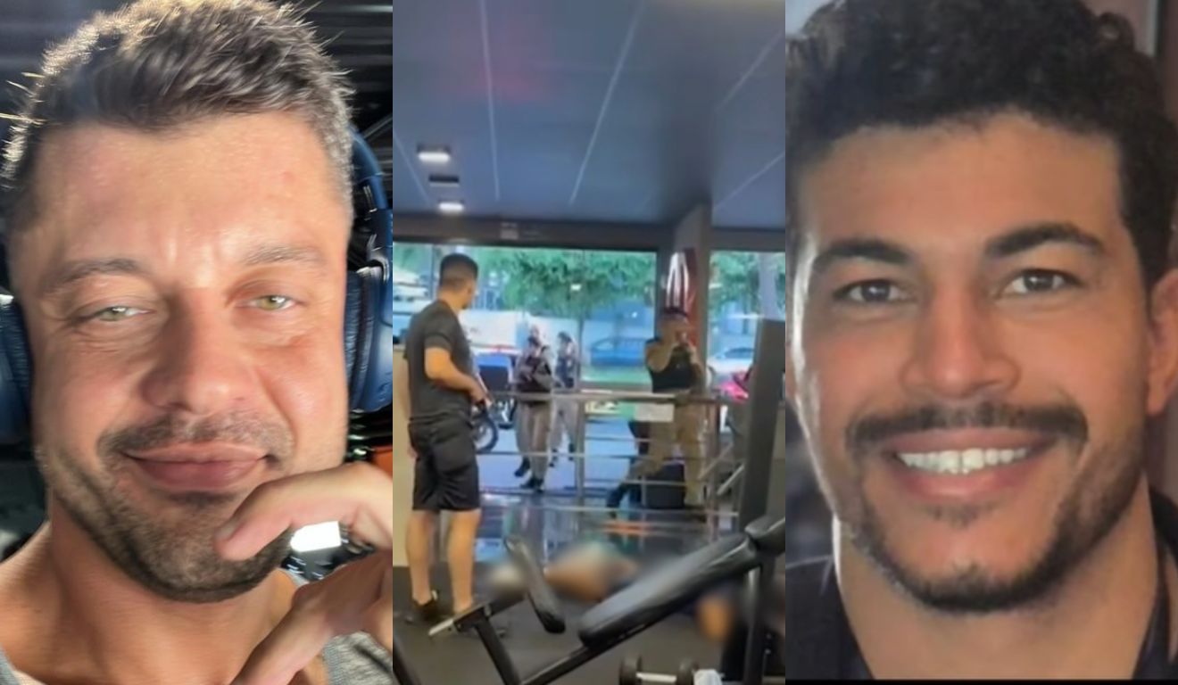 Montagem com fotos de David Schmidt Prado e Lucas Wancler Ferreira dos Santos, envolvidos em crime de academia