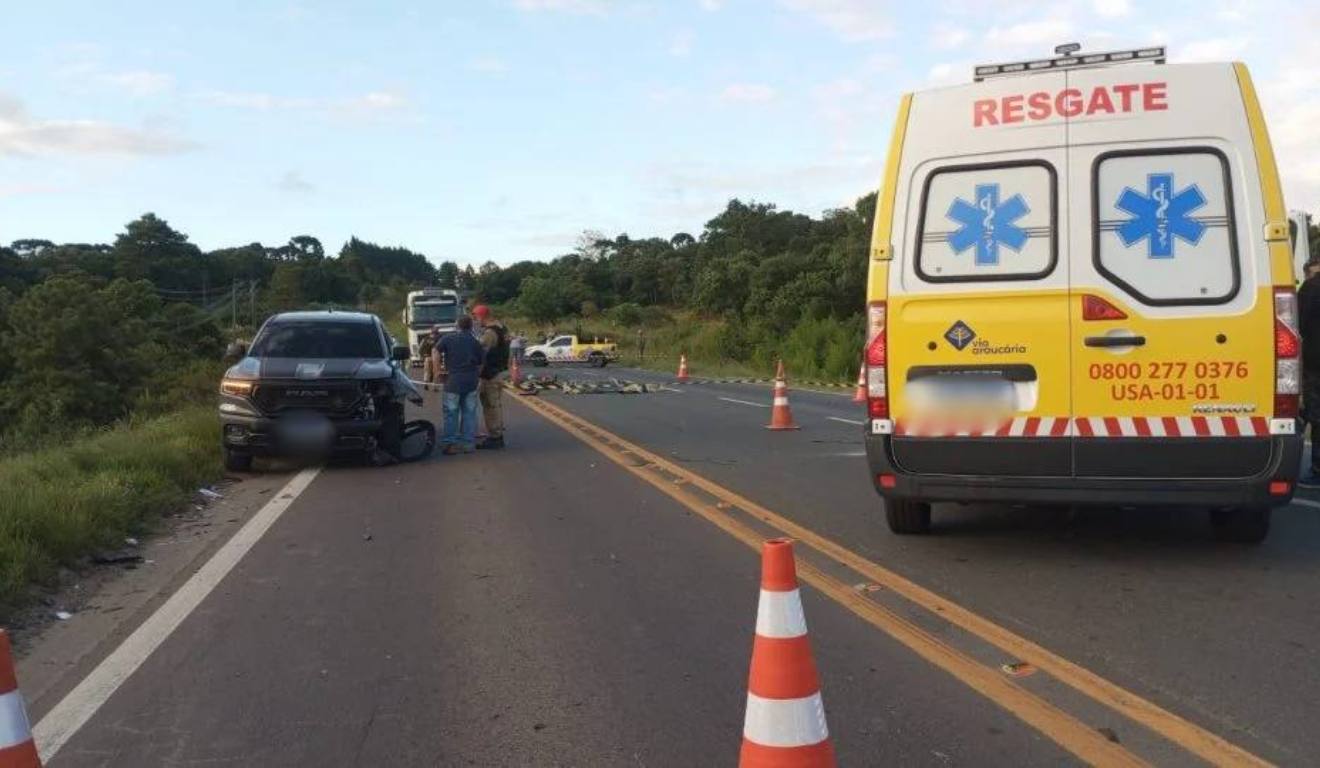 Local em que motociclista morreu no Contorno Norte com ambulância