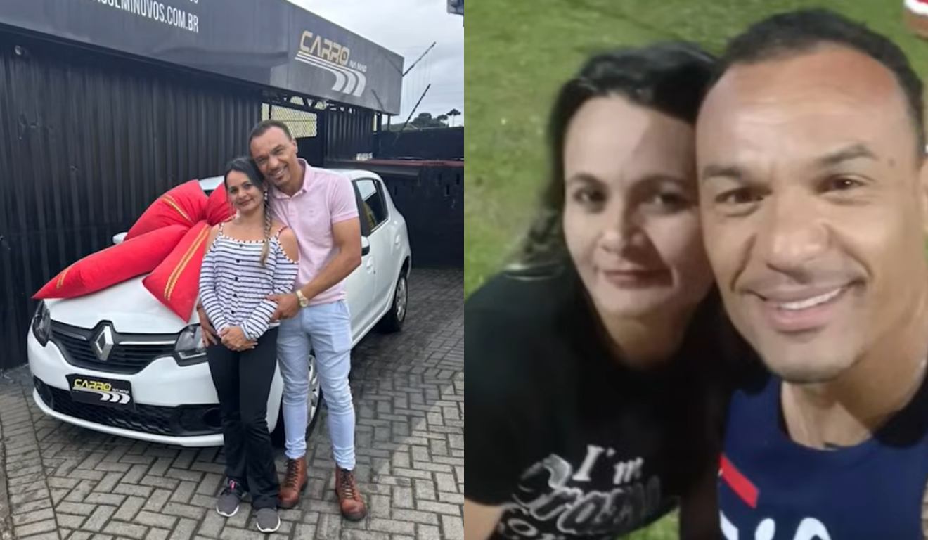 colagem com fotos de Josefa Ferreira de Araújo Vital e Ezequiel Zacarias costa