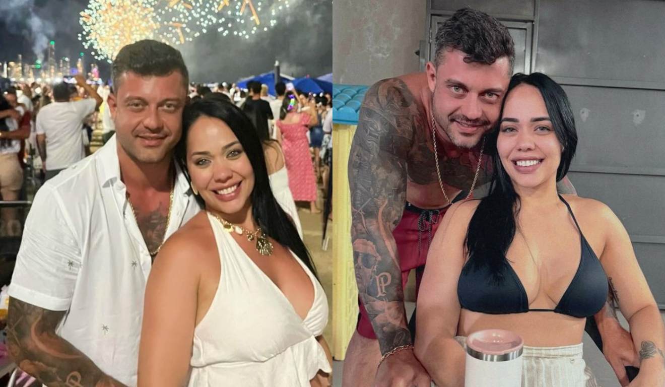 colagem com fotos de Jheniffer Balardin e David Schimdt Prado