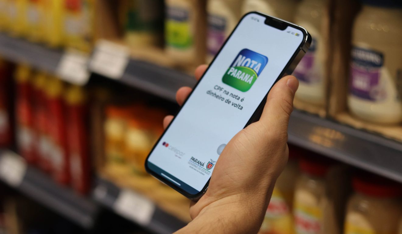 Aplicativo do programa Nota Paraná, o programa de benefício fiscal do governo do estado
