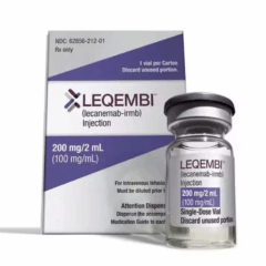 Caixa do Leqembi, o novo medicamento liberado pela Anvisa para tratamento do Alzheimer.