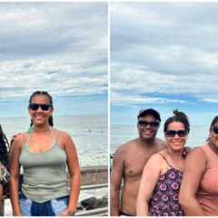 Turistas tirando fotos no Pico de Matinhos