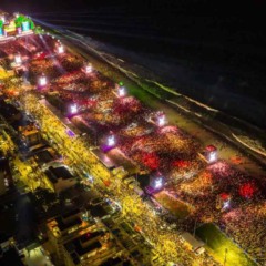 Show do Alok visto de cima com multid&atilde;o