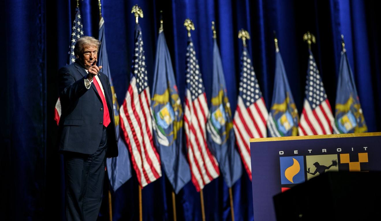 Presidente dos Estados Unidos, Donald Trump, durante conferência de imprensa em Washington
