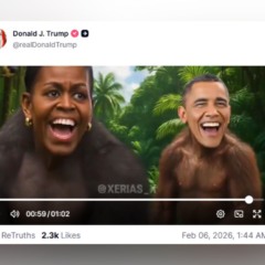 obama e michelle retratados como macacos por trump