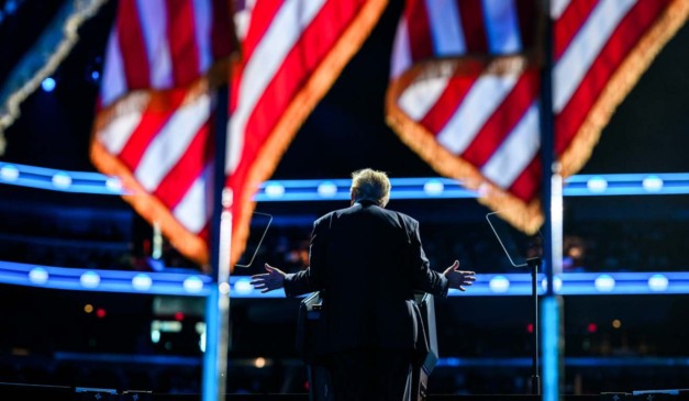 Presidente dos Estados Unidos, Donald Trump, discursa no Fórum de Davos, na Suíça.