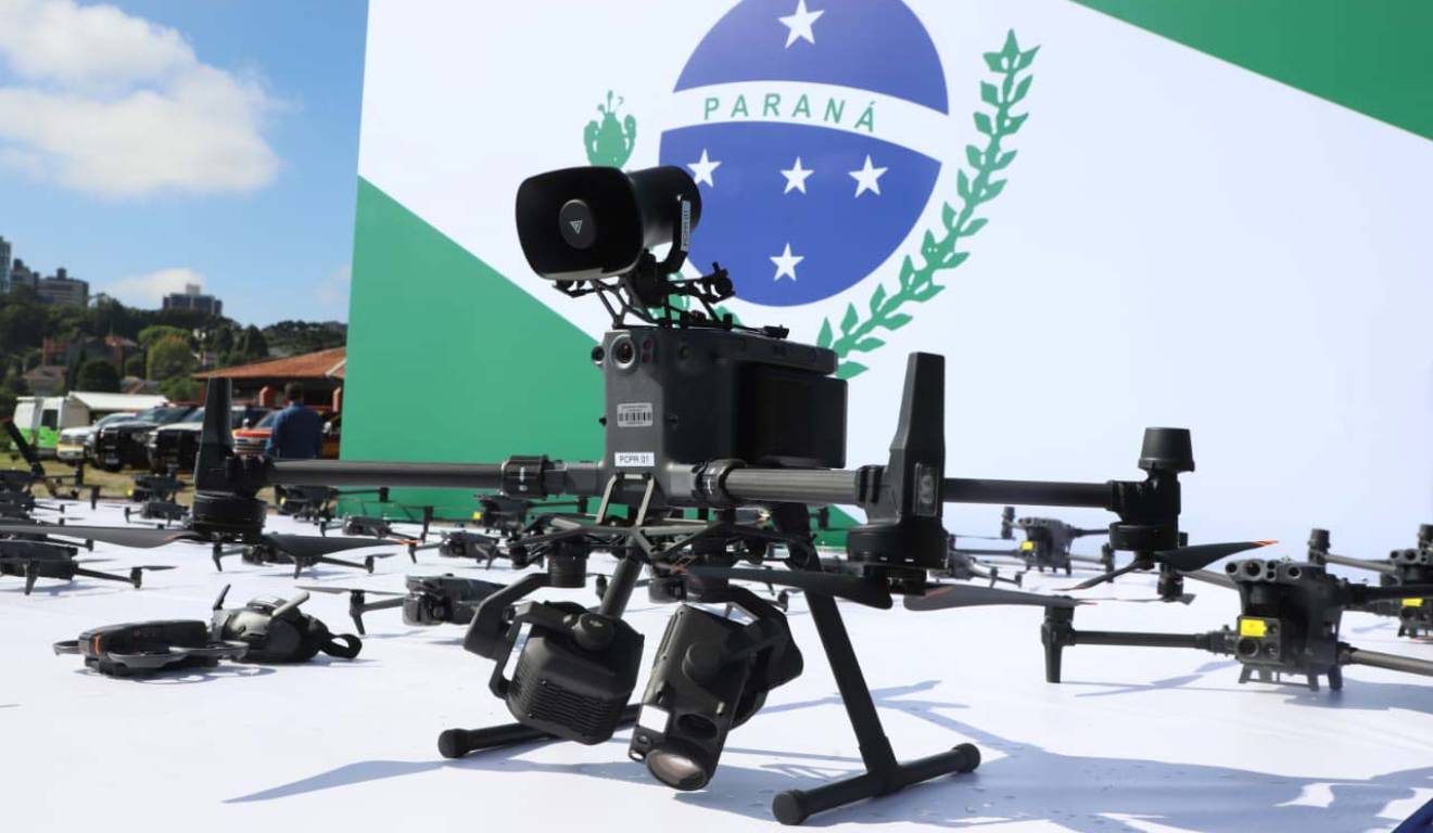 Drones adquiridos pelo governo do Paraná têm autonomia de voo de 45 minutos