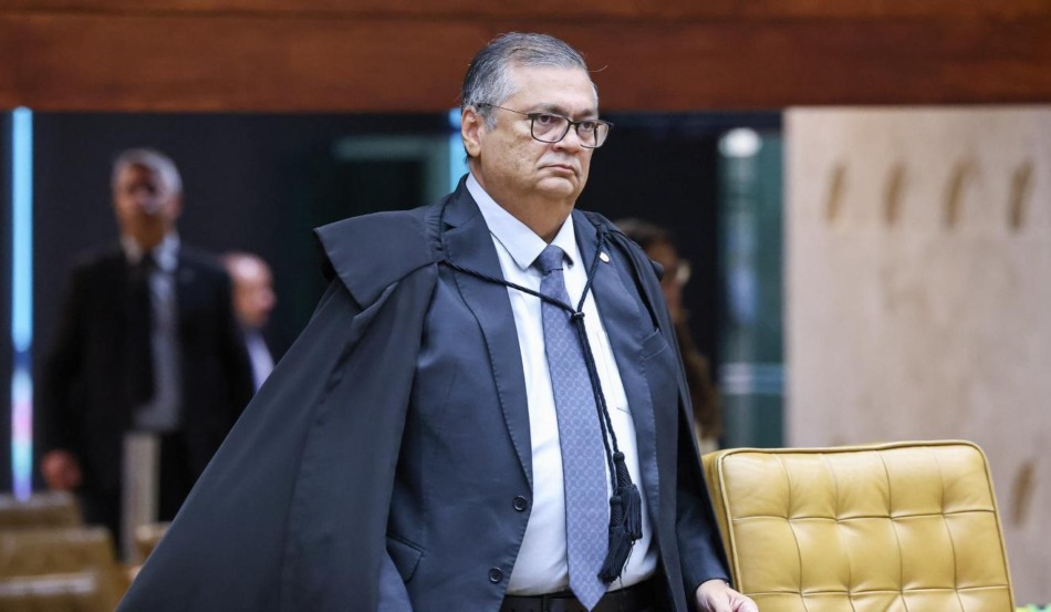 Ministro do Supremo Tribunal Federal, Flávio Dino, chega para sessão de julgamento no STF.