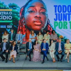 Cerim&ocirc;nia de lan&ccedil;amento do pacto nacional Brasil contra o feminic&iacute;dio no Pal&aacute;cio do Planalto, em Bras&iacute;lia.