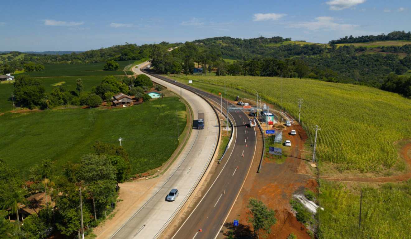 Sistema free flow vai começar a cobrar pedágio na BR-163, região de Lindoeste, no Oeste do Paraná.