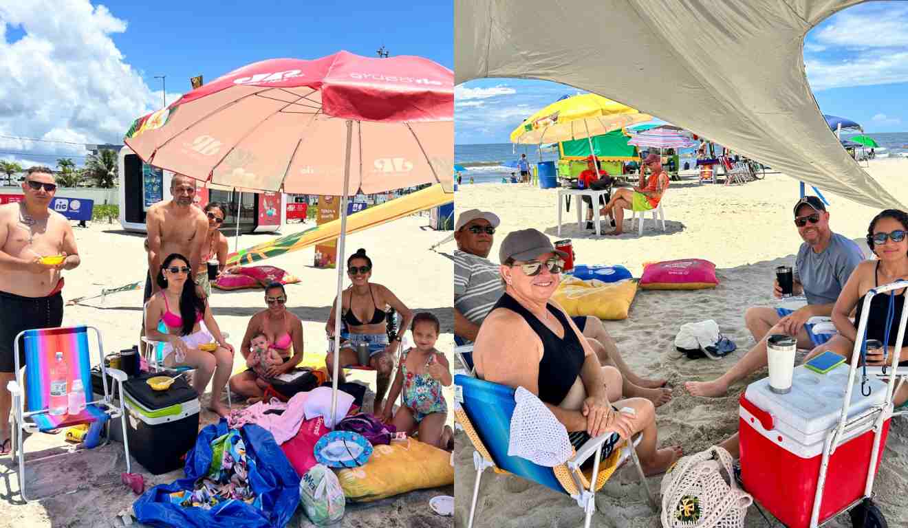 Turistas na Praia de Matinhos