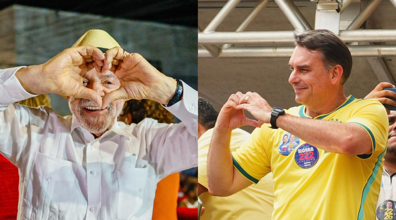 Lula tem 46% no 2º turno e Flávio Bolsonaro, 45%, aponta pesquisa Nexus/BTG
