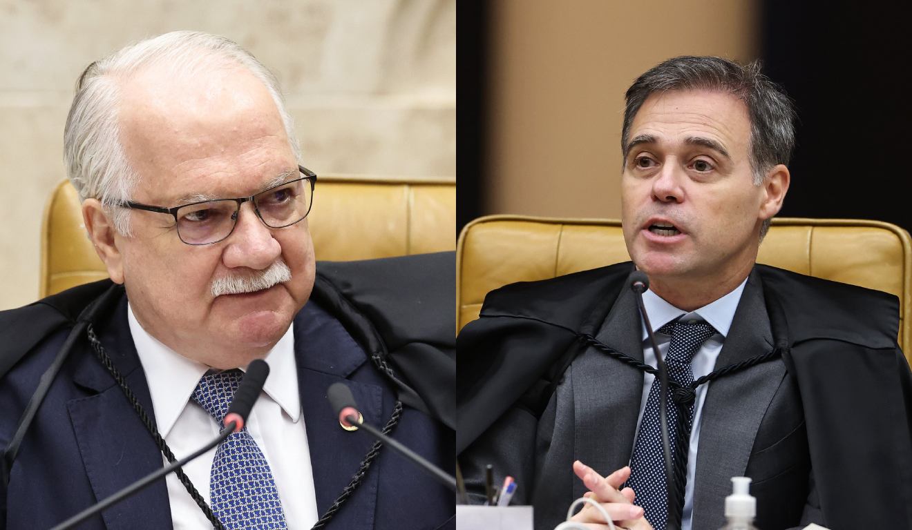 colagem com fotos de edson fachin e andré mendonça