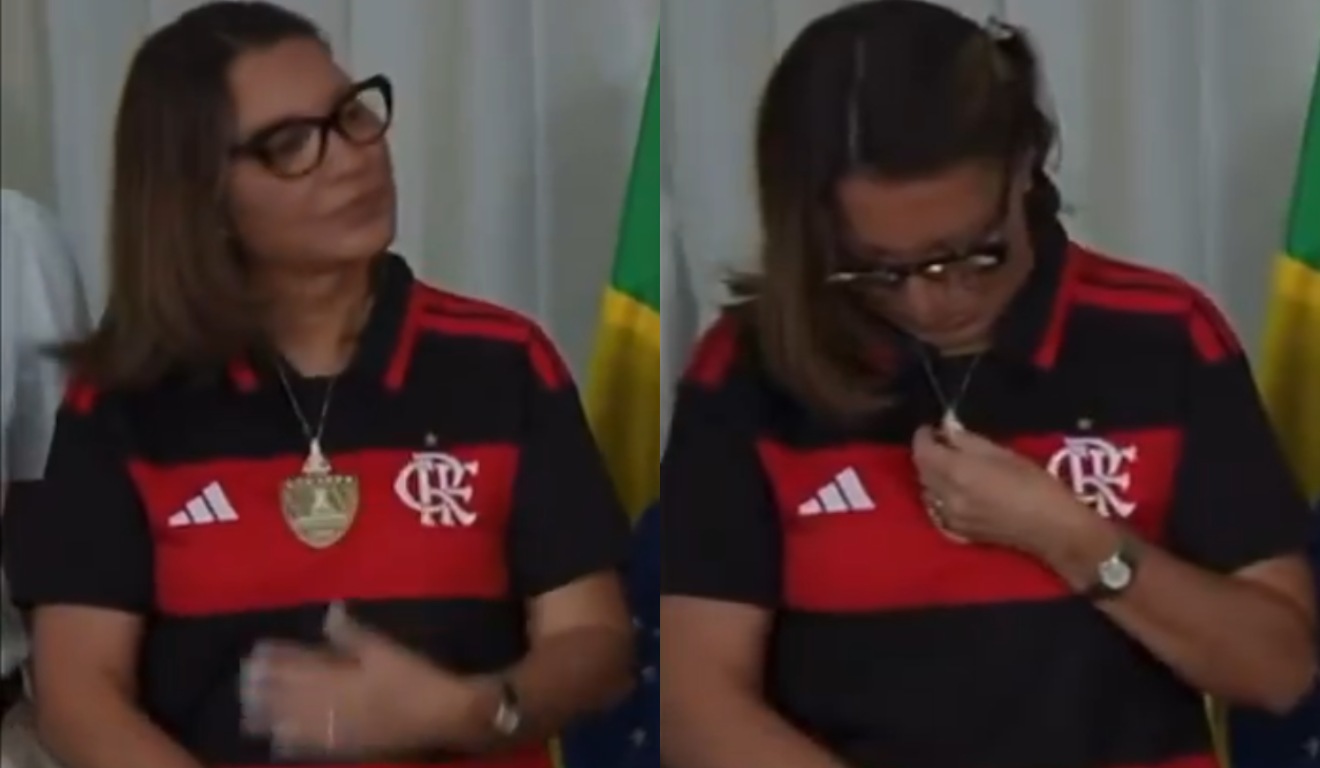 Janja usa medalhinha de Nossa Senhora Aparecida após santa virar alvo de polêmica eleitoral