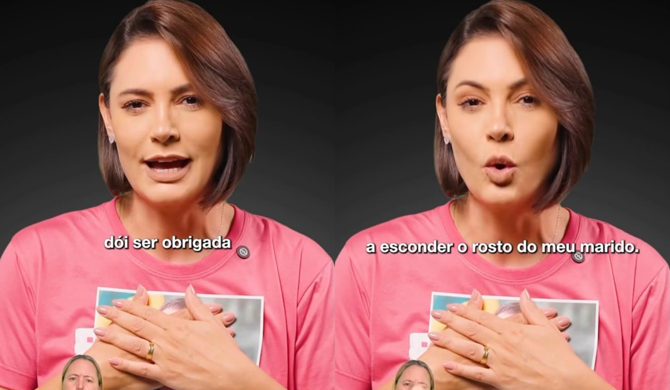 “Dói ser obrigada a esconder o rosto do meu marido”, diz Michelle Bolsonaro após decisão do TRE-DF
