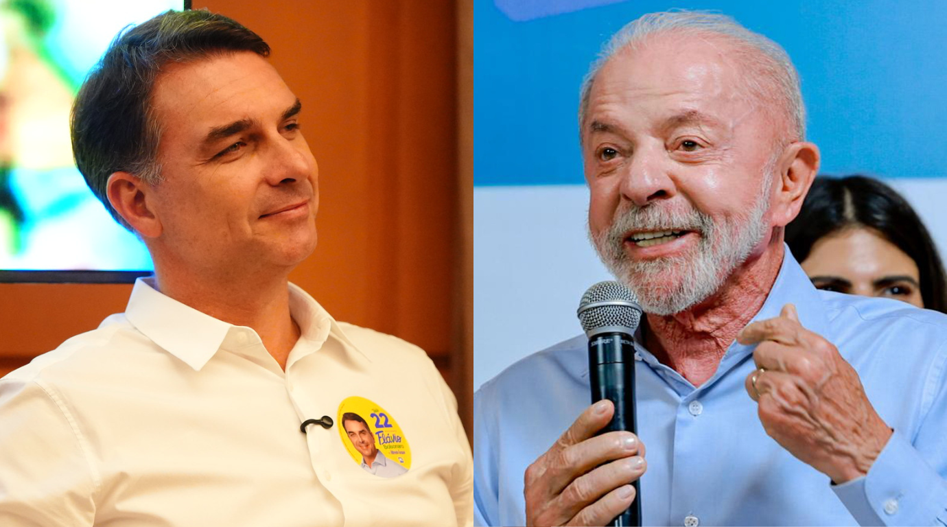 Lula comemora empate técnico com Flávio, que diz estar “muito mais na frente” em pesquisa Datafolha