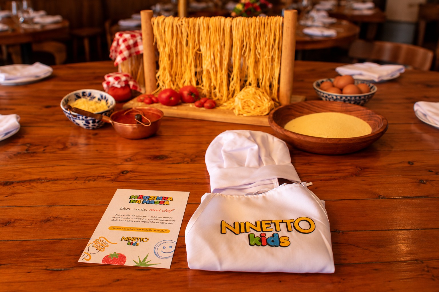 Ninetto transforma crianças em mini chefs em experiência gastronômica no ParkShoppingBarigüi
