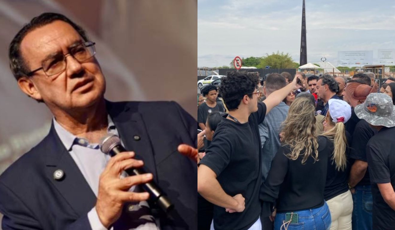 Augusto Cury protesta em frente ao STF e diz que estuda pedir adiamento das eleições