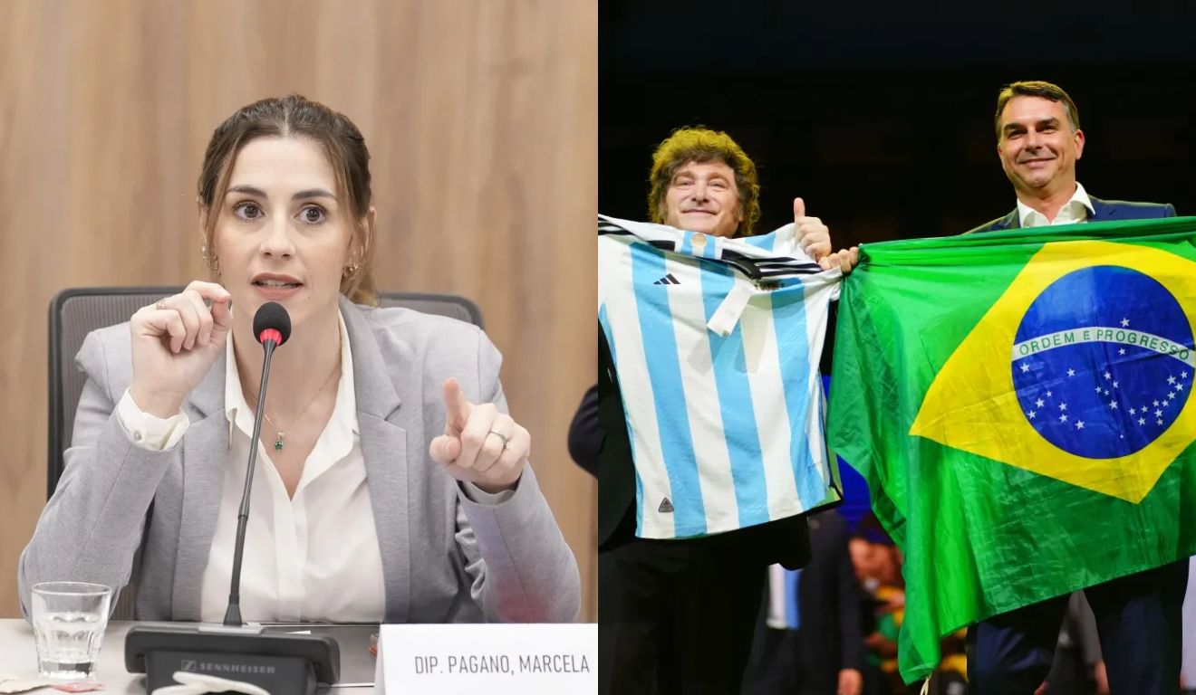 Deputada argentina denuncia Milei à Justiça por entrada de Flávio Bolsonaro no país