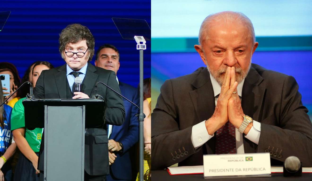 Milei chama Lula de “ladrão” e reitera torcida por Flávio Bolsonaro nas eleições