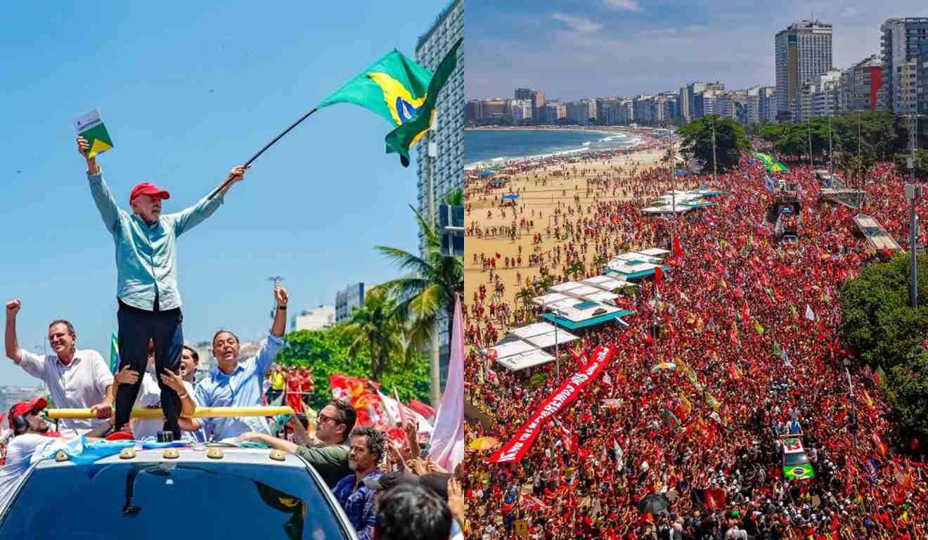 Apoiadores de Lula lotam orla de Copacabana e fazem caminhada no Rio