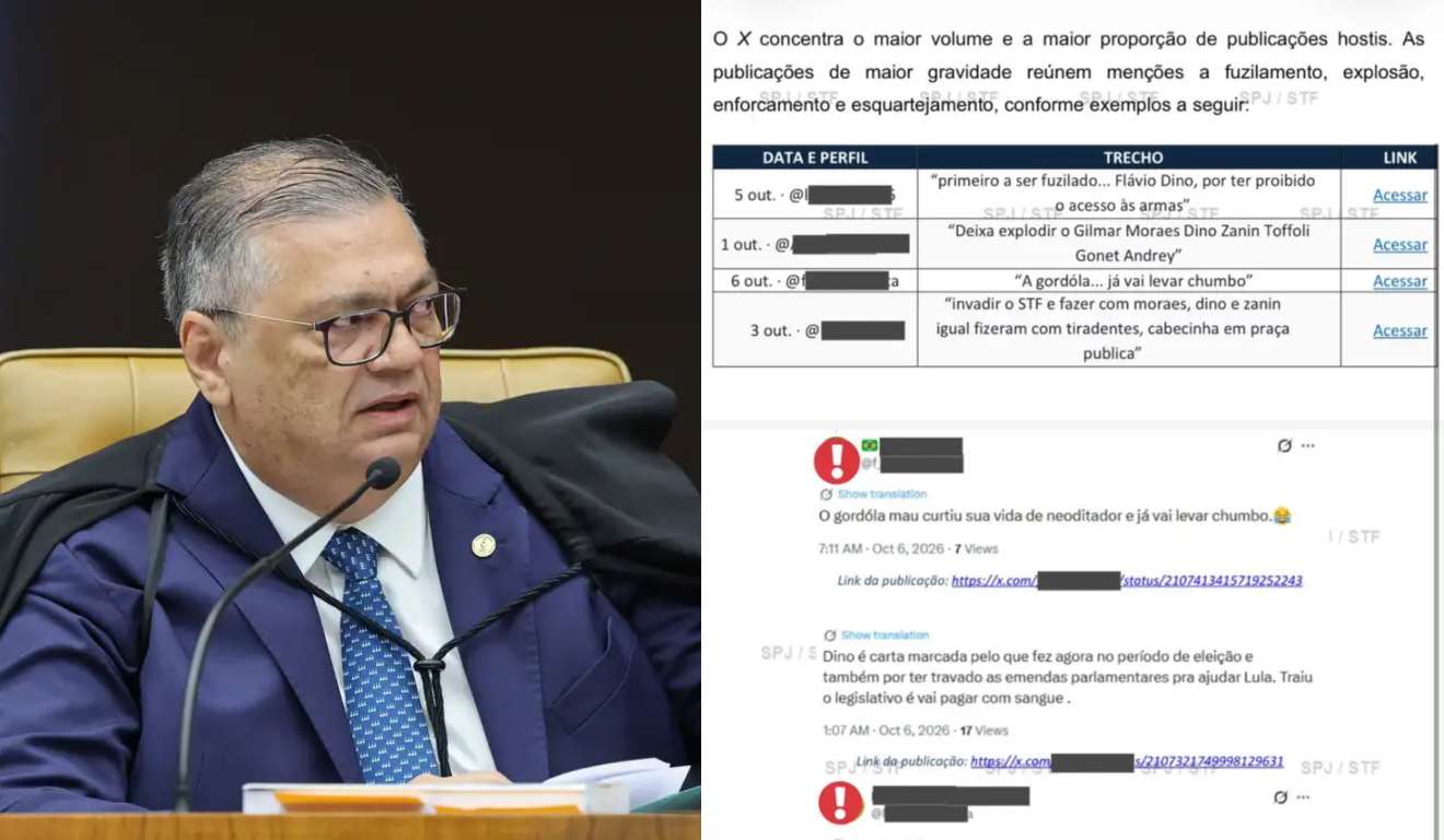 Dino expõe mensagens com ameaças de morte: “Primeiro a ser fuzilado”