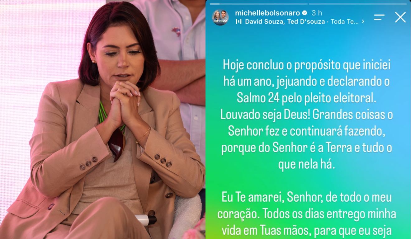 Michelle Bolsonaro encerra um ano de jejum e oração pela eleição