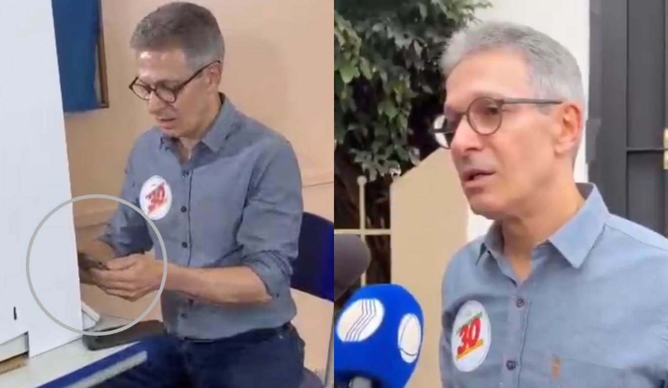 VÍDEO: Zema leva celular à urna e diz que aparelho é “quase como um dedo”; TRE-MG vai investigar